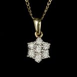 A diamond pendant