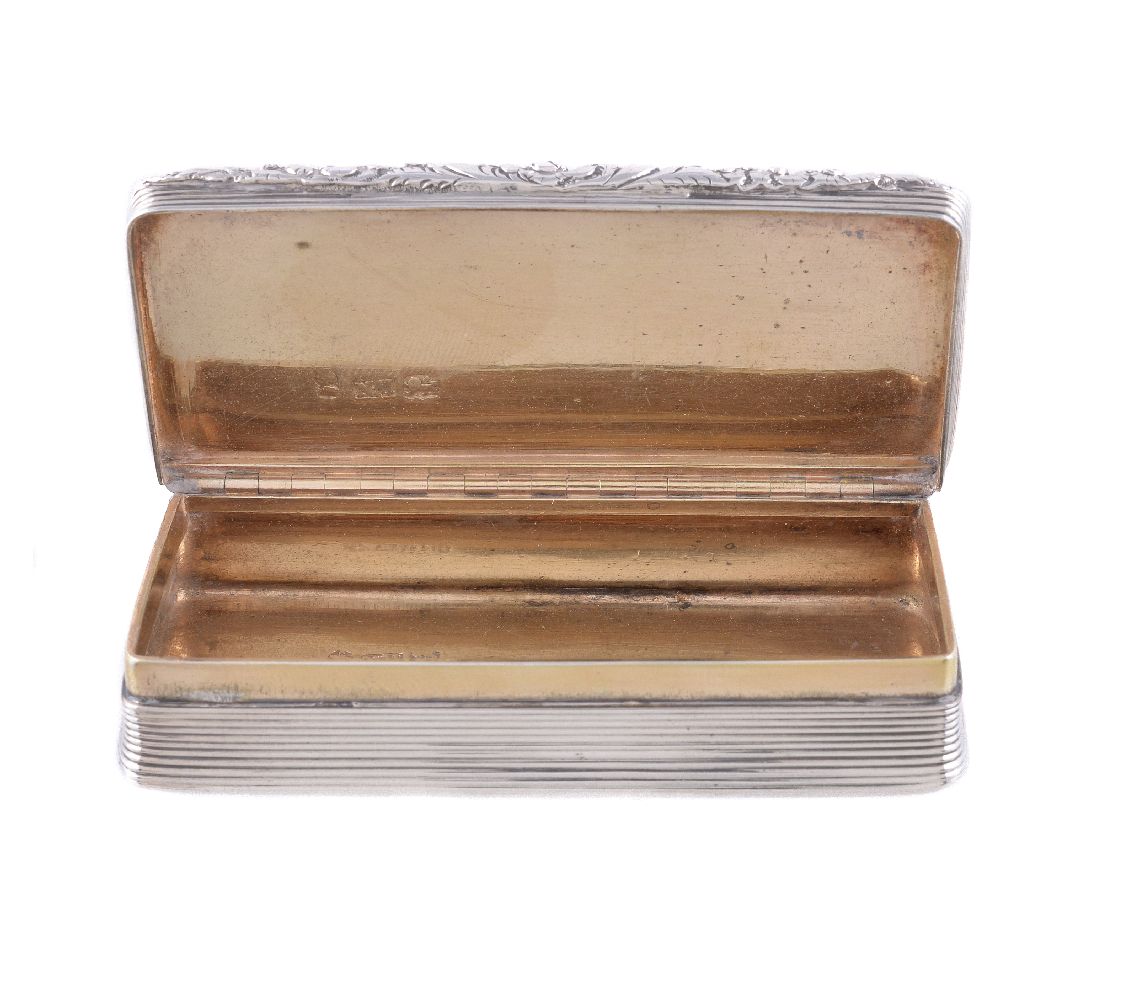 A George IV silver rectangular snuff box by Nathaniel Mills - Image 3 of 3