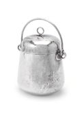 An Italian silver ice bucket and cover