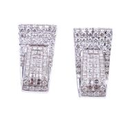 A pair of diamond earrings