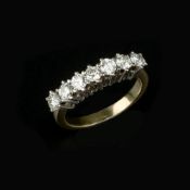A diamond seven stone ring