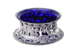 An Irish silver dish ring by Wakeley & Wheeler