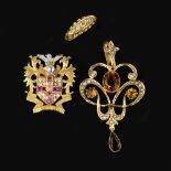 A gem set Guild of Freeman of the City of London brooch