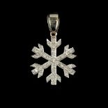 A diamond snowflake pendant