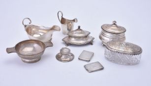 A small collection of silver items
