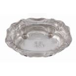 An American Art Nouveau silver shaped oval bowl by Gorham Manufacturing Co.