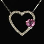 A diamond heart necklace