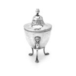 An Italian silver sugar urn and cover