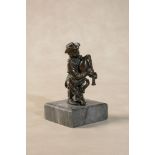 After Giambologna, (Flemish working in Italy, 1527 - 1608), a bronze model of a seated bagpiper