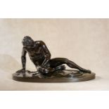 An Italian patinated bronze model of the Capitoline Dying Gaul