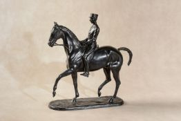 λ After Roger de Minvielle, (French 1897-1965), a patinated bronze equestrian group entitled Taine