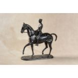 λ After Roger de Minvielle, (French 1897-1965), a patinated bronze equestrian group entitled Taine