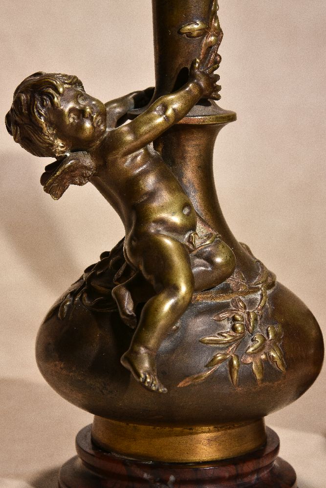Auguste Louis Mathurin Moreau, (French 1834 - 1917), a pair of gilt bronze and marble mounted models - Image 2 of 3