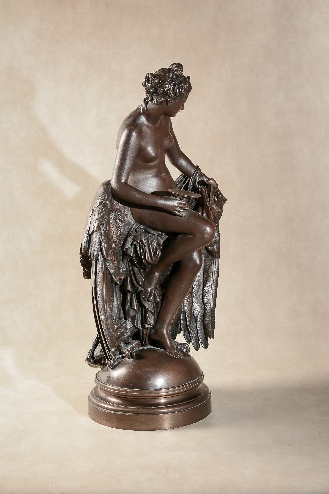 Louis Julien (Jules) Franceschi, (French 1825 - 1893), a patinated bronze group of Hebe and Jupiter' - Image 2 of 6