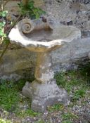 A pair of late Victorian stone composition fountain basins in 18th century style, almost certainly b