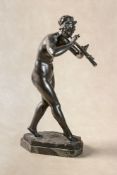 Auguste Puttemans, (Belgian 1886 - 1922), a patinated bronze model of a Bacchante,