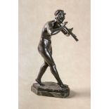 Auguste Puttemans, (Belgian 1886 - 1922), a patinated bronze model of a Bacchante,