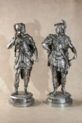 A pair of Continental zinc alloy models of Alexander the Great and Hannibal Barca
