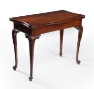 A George III mahogany concertina action folding card table