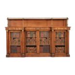 A George IV mahogany inverted breakfront side cabinet