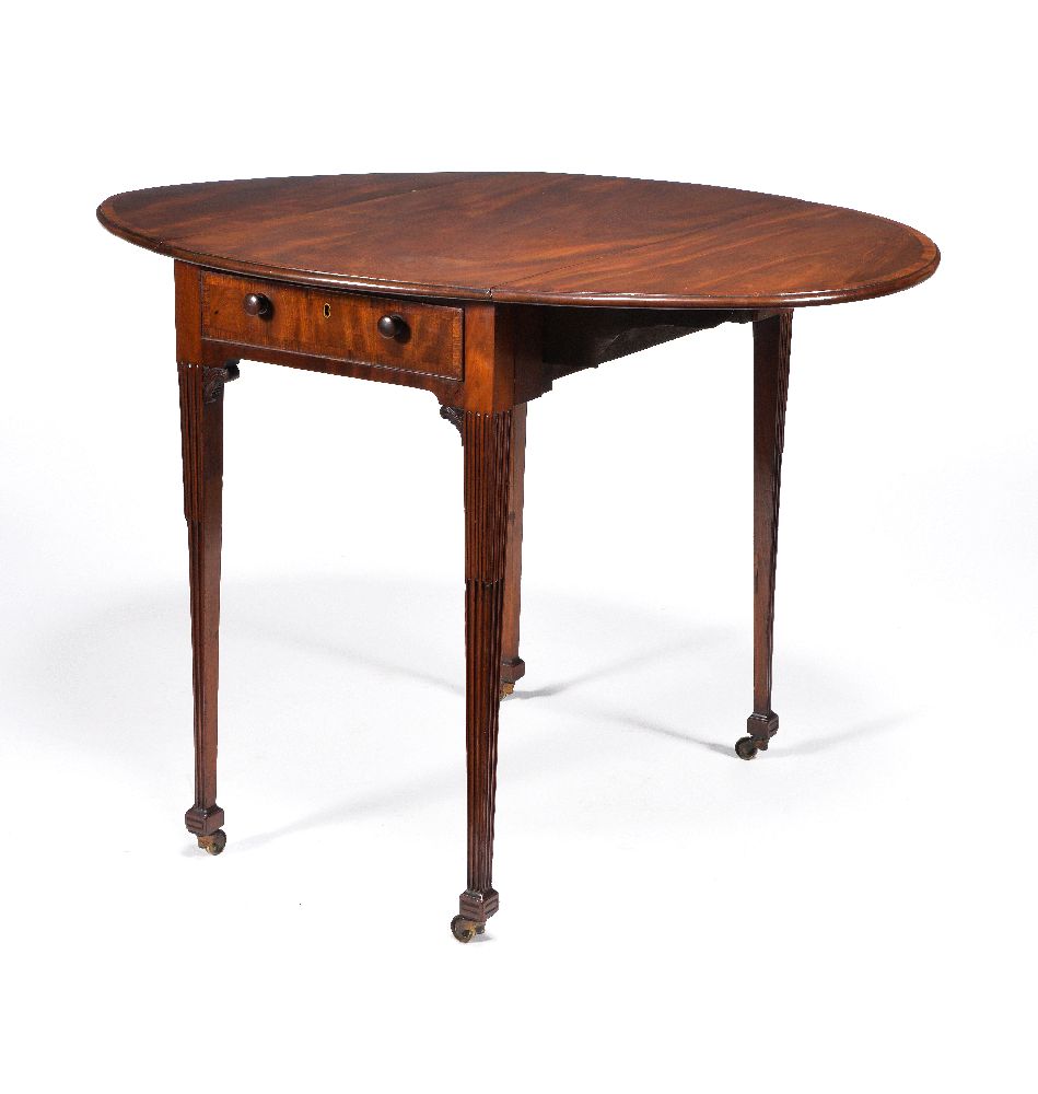 A George III mahogany and crossbanded Pembroke table