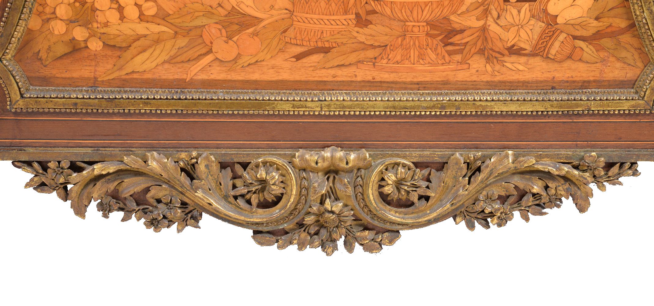 THE BROCKET HALL COMMODES A pair of ormolu mounted marquetry and parquetry commodes by HENRY DASSON - Image 11 of 24