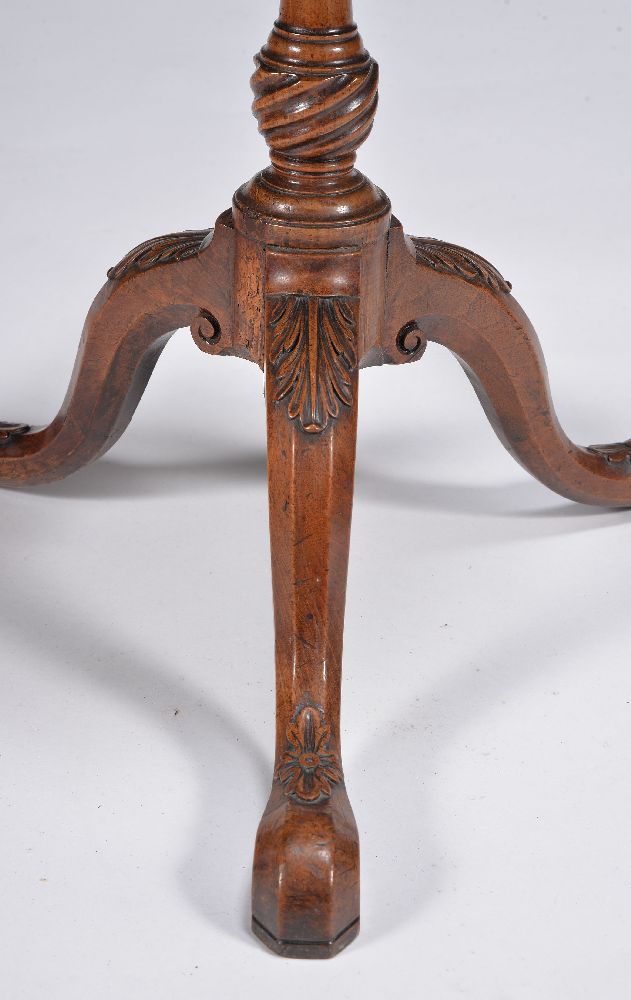 A George II walnut candle stand - Image 3 of 4