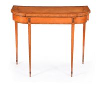 A George III satinwood and crossbanded card table