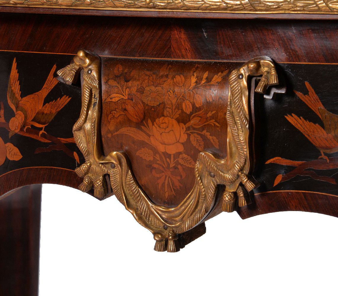 A Continental tulipwood, marquetry and gilt metal mounted card table - Image 5 of 9