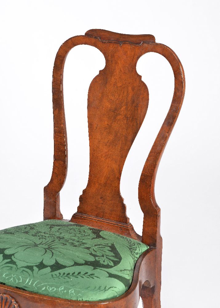 A pair of George II walnut chairs - Image 2 of 3