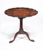 A George II Irish mahogany 'bird cage' tripod supper table