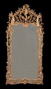 A George III carved giltwood and gesso wall mirror