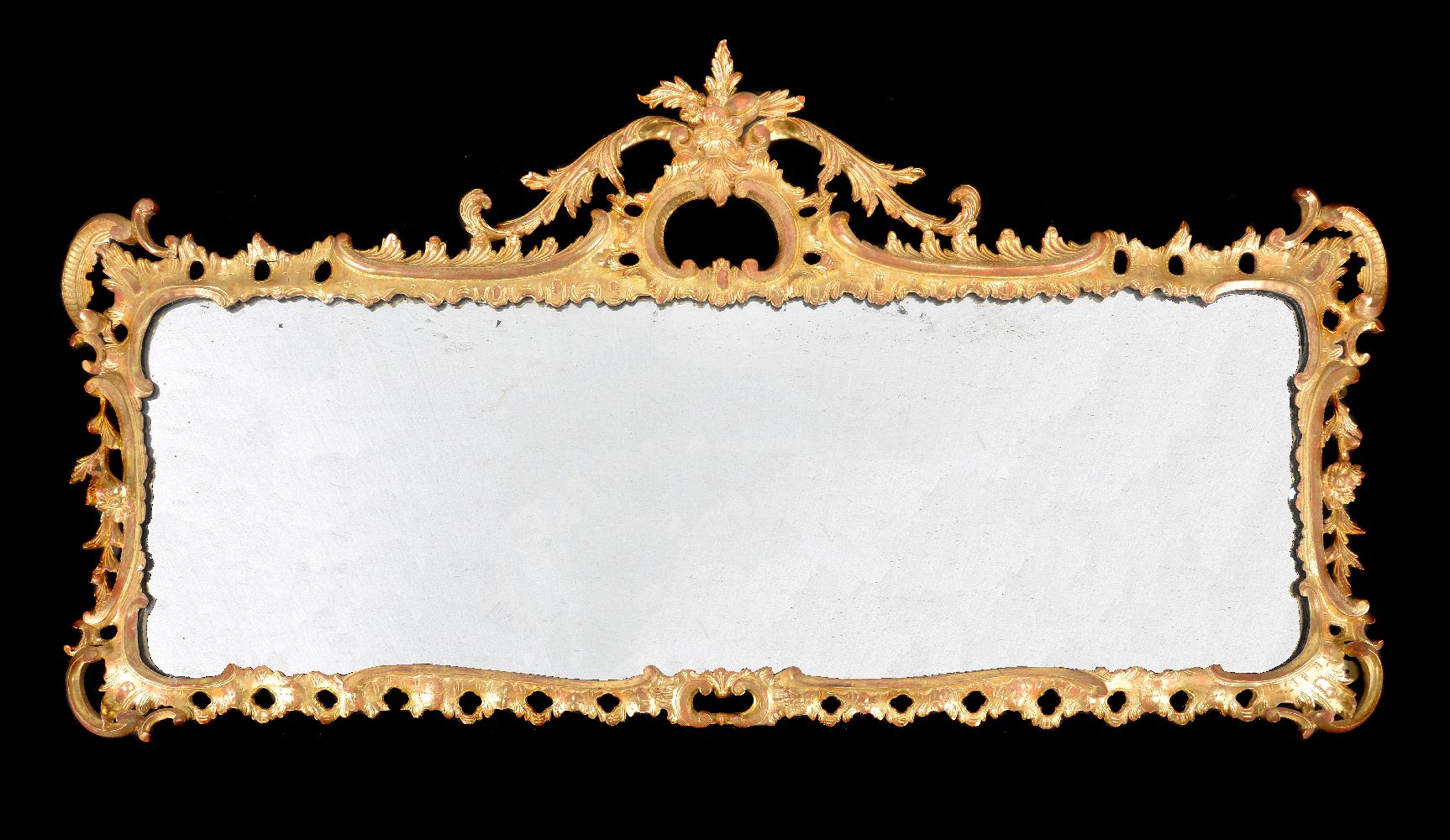 A George III carved giltwood wall mirror
