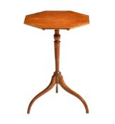 ϒ A George III satinwood and ebony banded tripod table