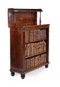 ϒ A George IV rosewood open bookcase