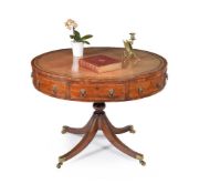 A George III mahogany library drum table