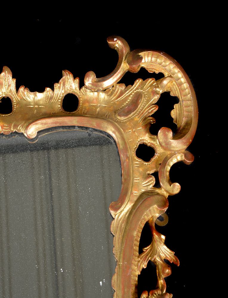A George III carved giltwood wall mirror - Image 3 of 3