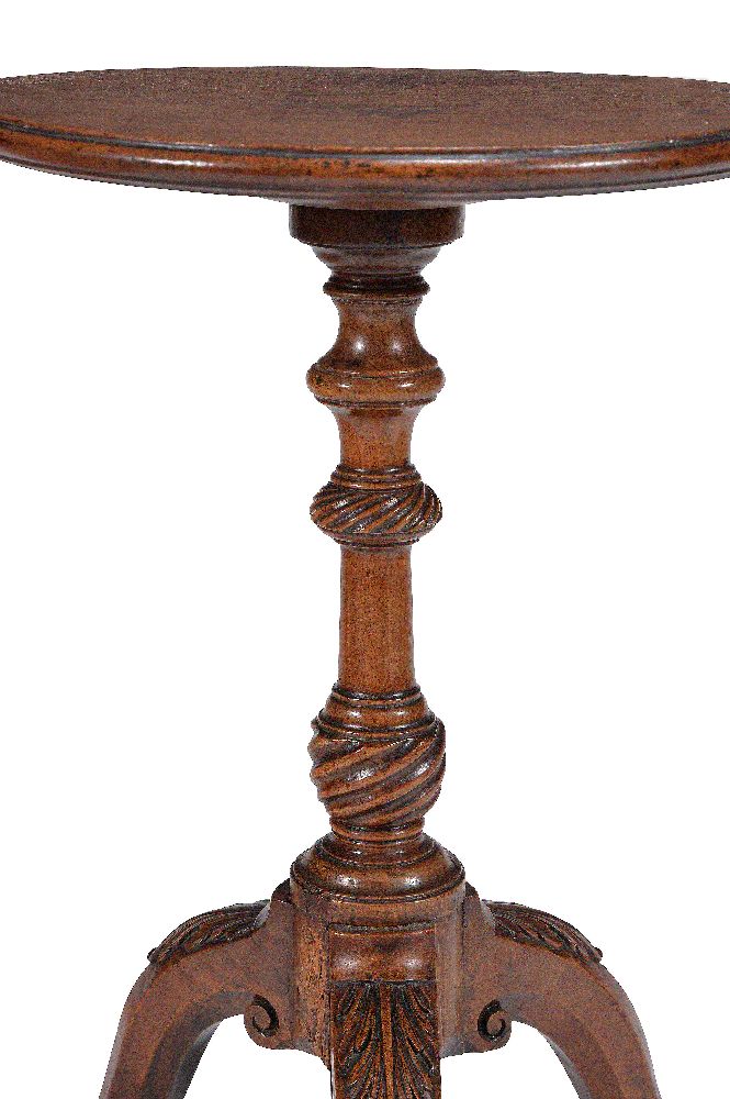 A George II walnut candle stand - Image 2 of 4