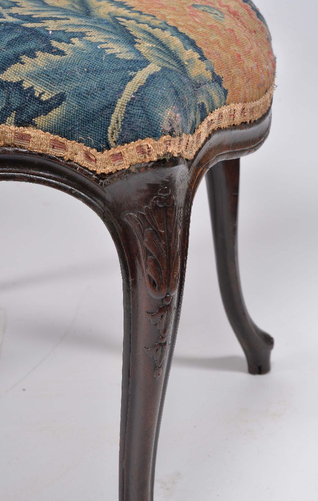 A pair of George III mahogany and needlework upholstered side chairs - Image 6 of 7