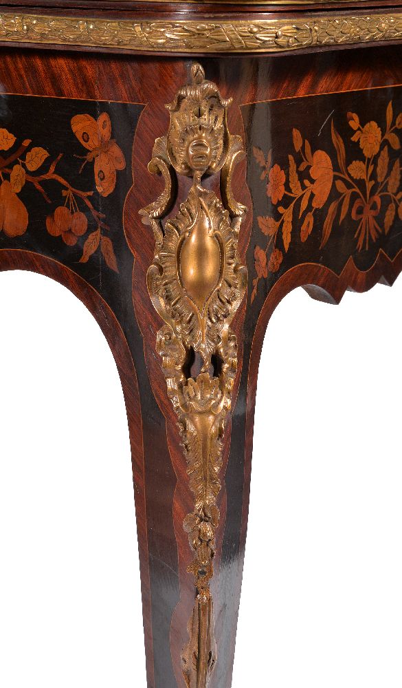 A Continental tulipwood, marquetry and gilt metal mounted card table - Image 3 of 9