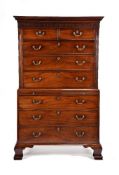 A George III mahogany chest on chest