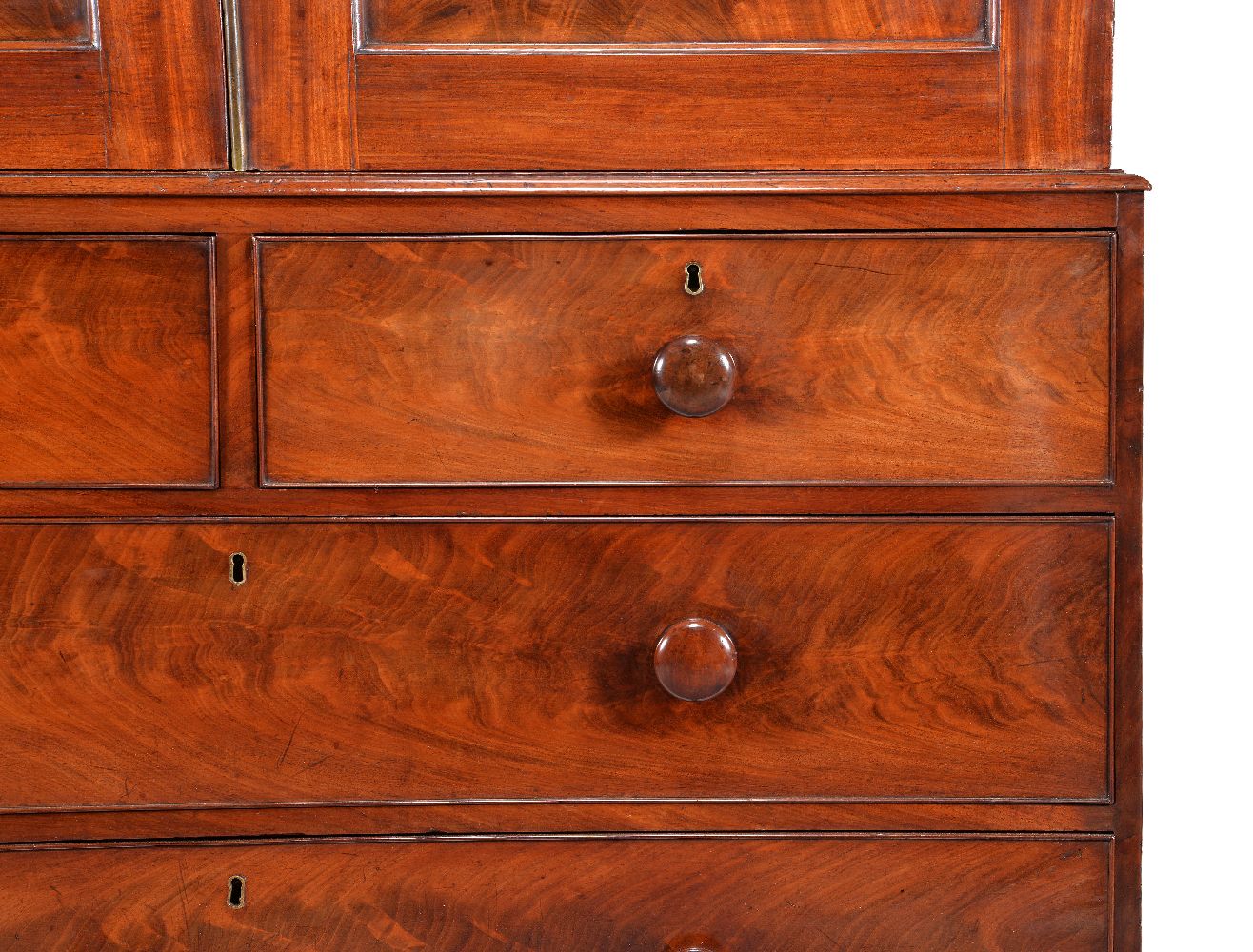 A Regency mahogany clothes press - Image 3 of 4