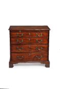 A George III mahogany chest of drawers