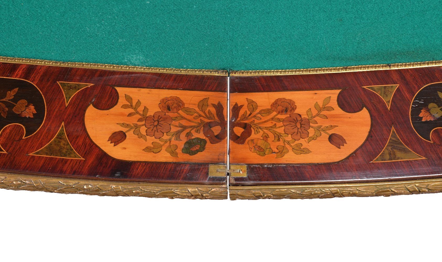 A Continental tulipwood, marquetry and gilt metal mounted card table - Image 8 of 9