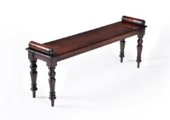 A George IV mahogany hall seat