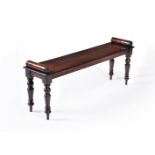 A George IV mahogany hall seat