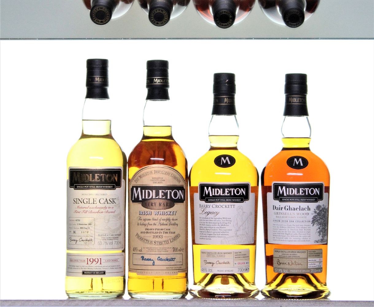 A collection of Midleton Whiskey