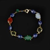 A multi gem set bracelet