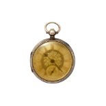 Unsigned,Silver open face pocket watch