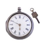 Norman, London,Silver pair cased open face pocket watch